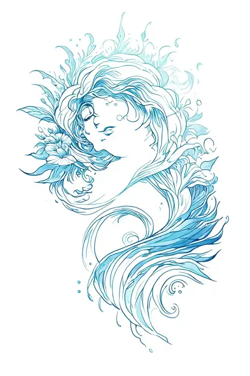 Sensation Of Peace Looking The Sea Waves