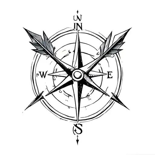 Crossed Arrows And Compass