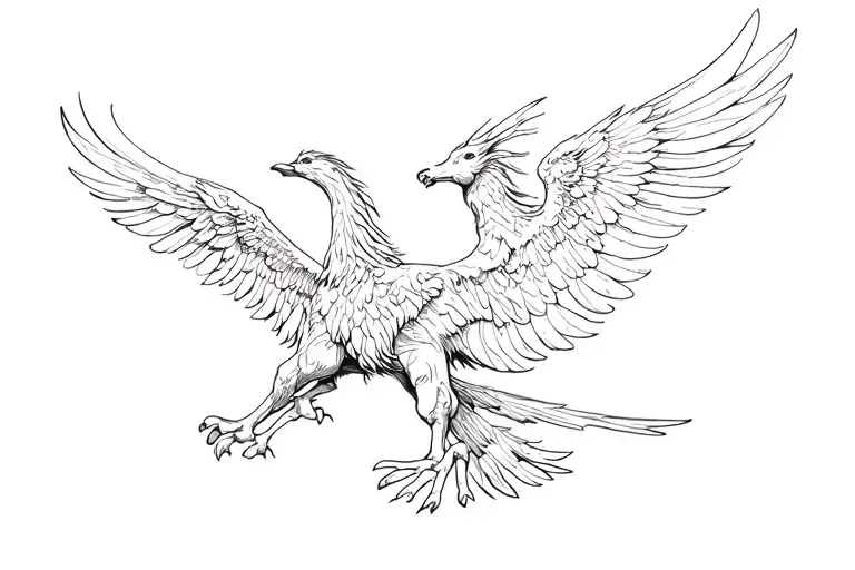 Phoenix And Pegasus Soaring
