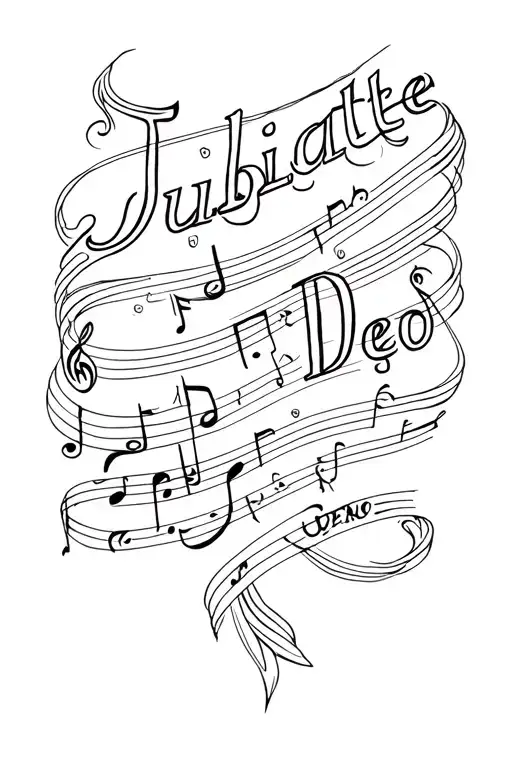 The Words Jubilate Deo With Music Or Song