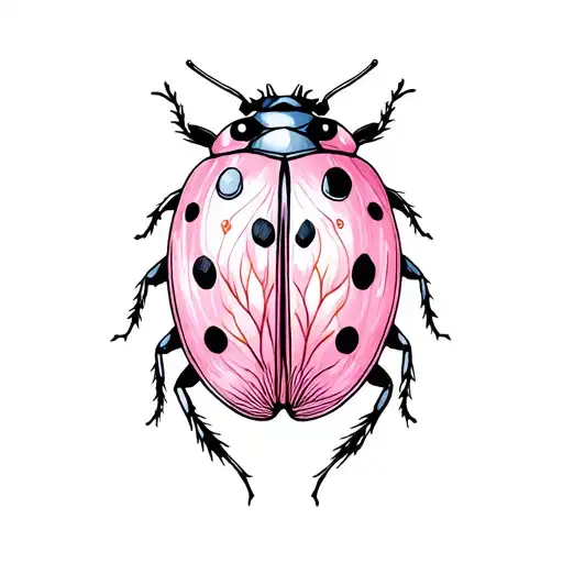 Flower Growing Inside The Ladybug