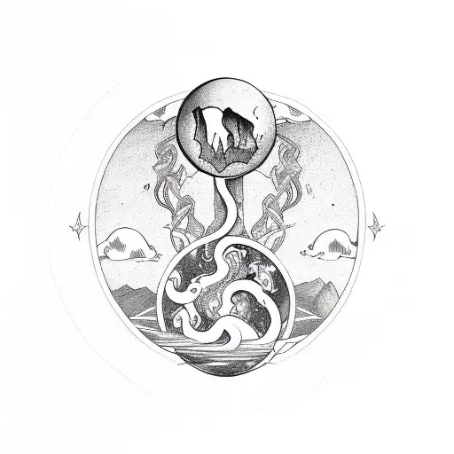 Yggdrasil With Ouroboros