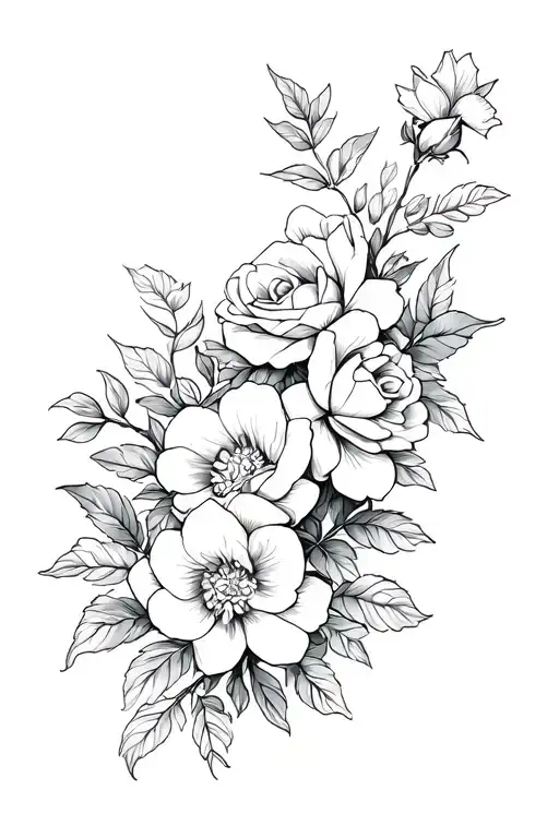 Jasmine Flowers And Roses