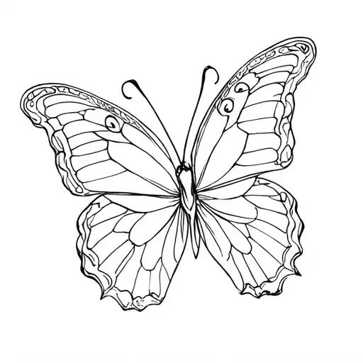 Butterfly With Dog Leg And Cat Leg In A Graceful Line