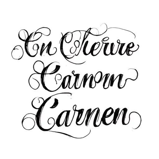 Carmen Name Written Script