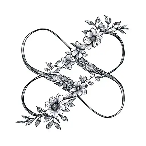 Infinity Symbol With Flowers