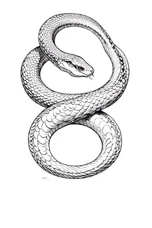 Snake Eating Its Own Tail Infinity Symbol