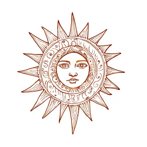 Hippie Sun Symbol