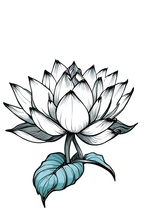 Lotus Flower Overhead View Point