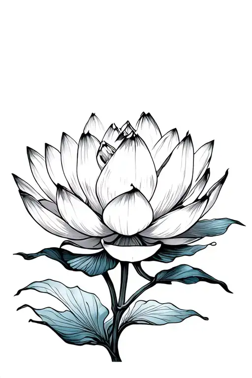 Lotus Flower Overhead View Point