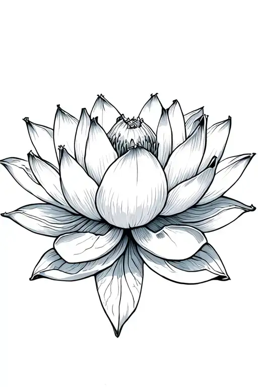 Lotus Flower Overhead View Point