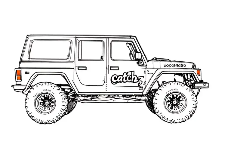 A Jeep With The Word Catch62