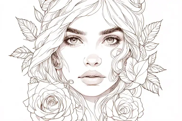 Natalia With Rose Intertwined