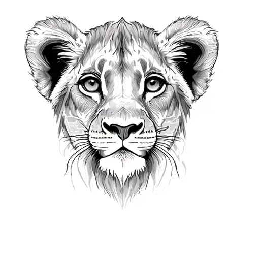 Lion Baby Cub Face For Small