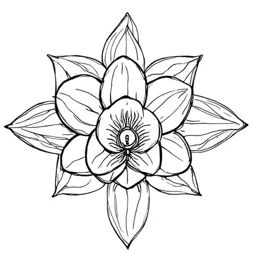 An Orchid In The Shape Of An Anahata Chakra Symbol