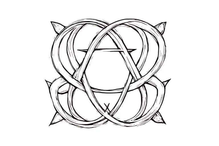 Alpha And Omega Symbol Intertwined