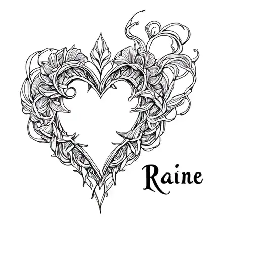 The Name Raine With A Heart