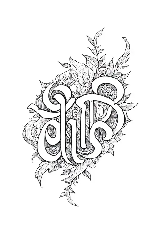 Thilini Word Tattoo Design
