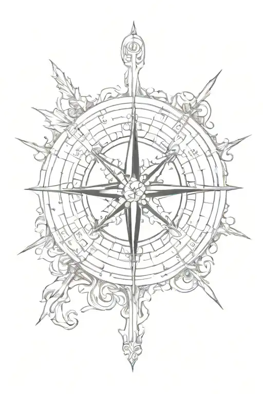 Compass With Christian Cross Incorporated