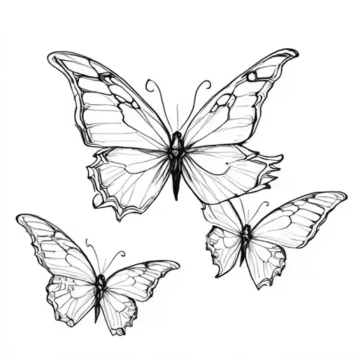 Butterflies Flying