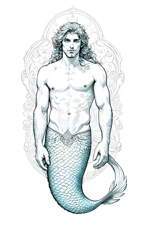 Art-nouveau Merman