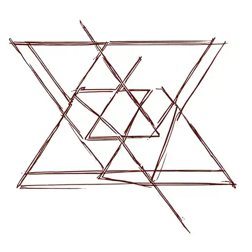 2 Interlocking Triangles Connected