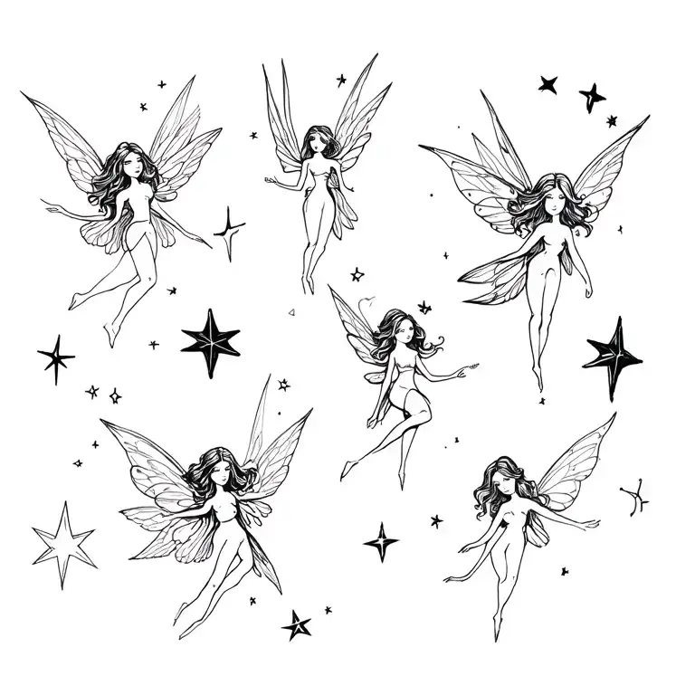 I Want Six Fairies Flying Around Stars And Constellations S