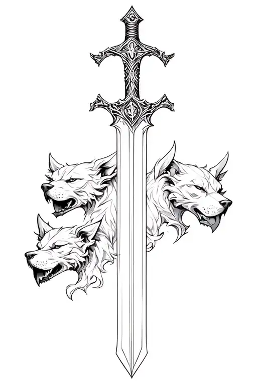 3 Headed Cerberus Sword