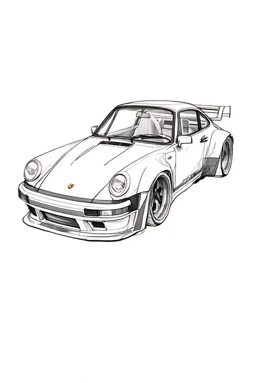 Porsche 911 930 Turbo Front Side