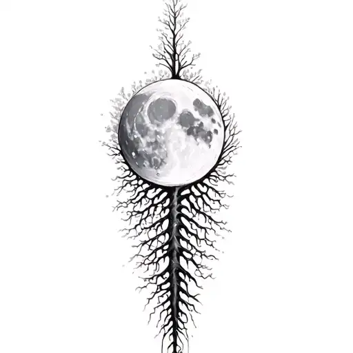 Ocean Moon Tree Of Life Vertical Spine