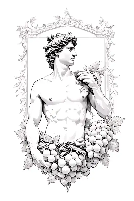 Dionysos Surrounded By Grapes