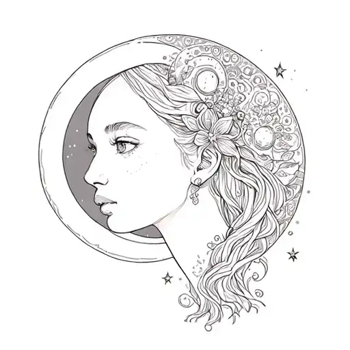 Girl And The Moon
