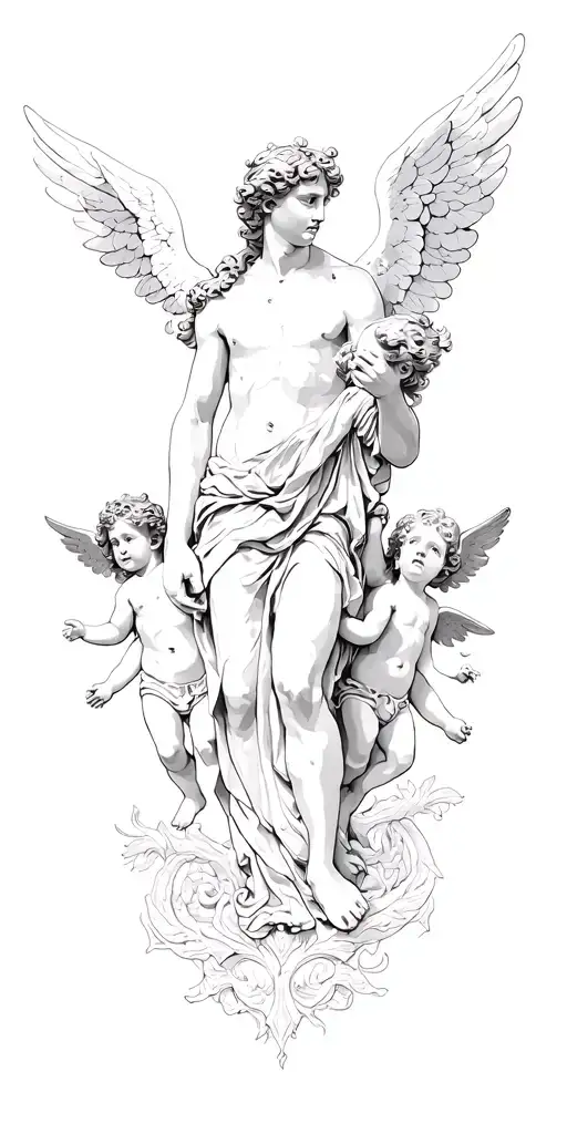 Raphael Archangel And Cherubs