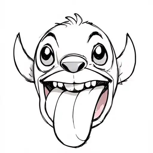 Stitch With Tongue Sticking