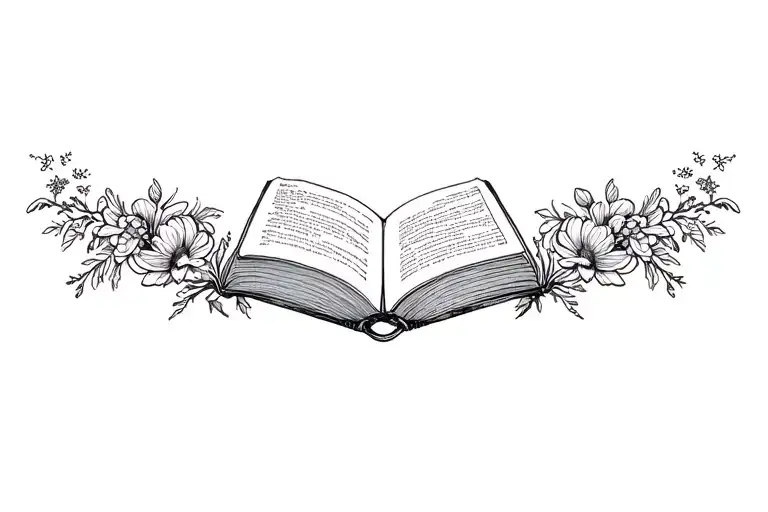 Holy Bible With Wild Flowers Growing