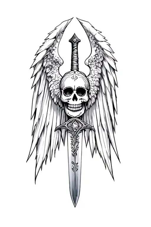 St Michael Sword Sugar Skulls