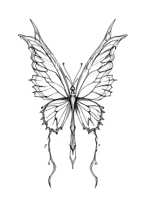 Cross With Butterfly Wings