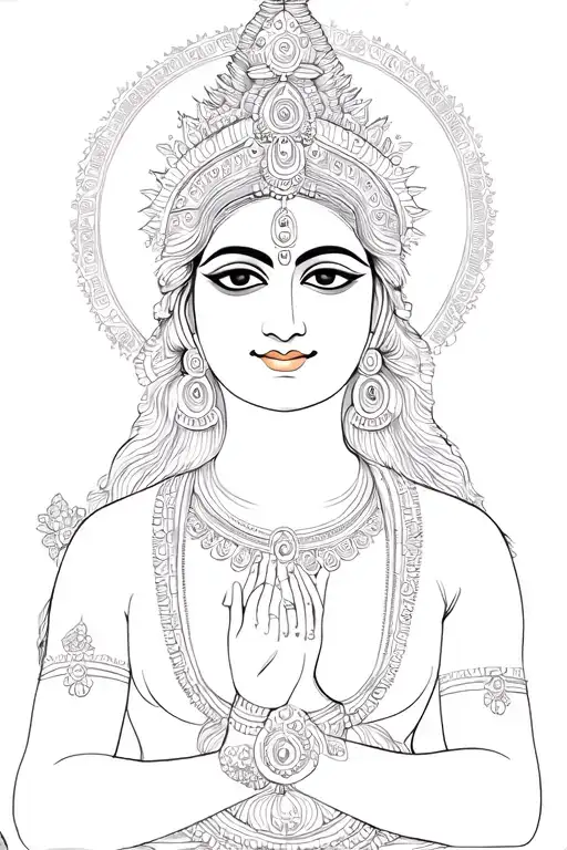 Goddess Durga With Name Usha My Parents Name Together