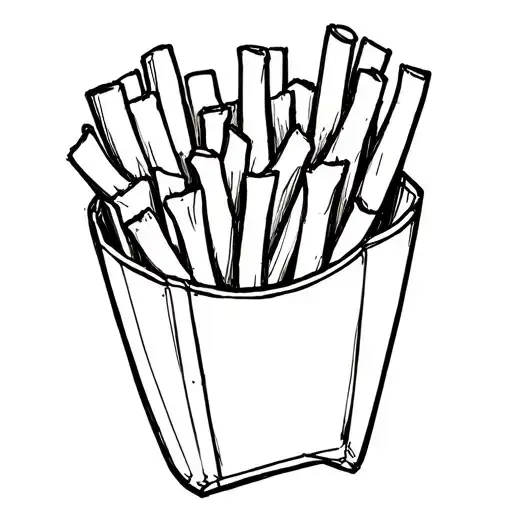 French Fry Box With Bones In It