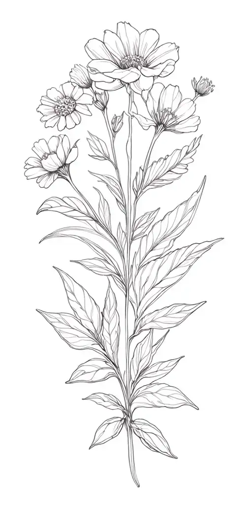 Full Sleeve Birth Flower Growing January March May July November Dainty Feminine