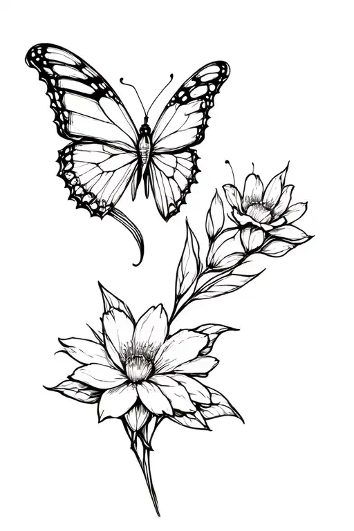 Butterfly Birt Flower