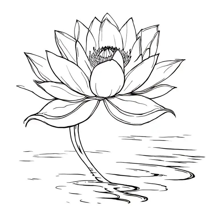 Nile River With Lotus Flower