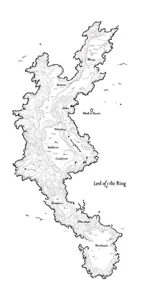 Middle Earth Map Lord Of The Ring