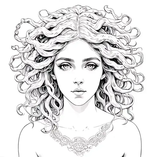 Medusa Greek Mythology Woman Wearing