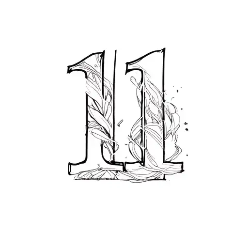 Tattoo With Number 11 Behind The Right Arm