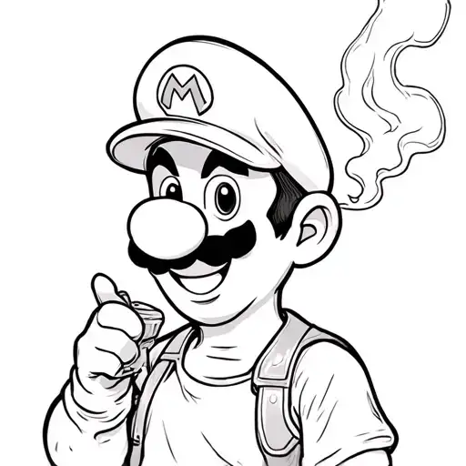 Mario Smoking Weed