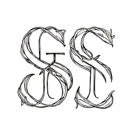 Family Initials Intertwined G T S E