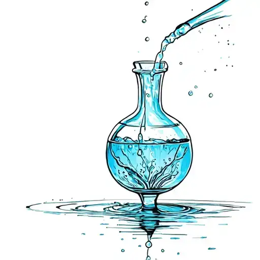 Holy Water Glass Bottle Pouring