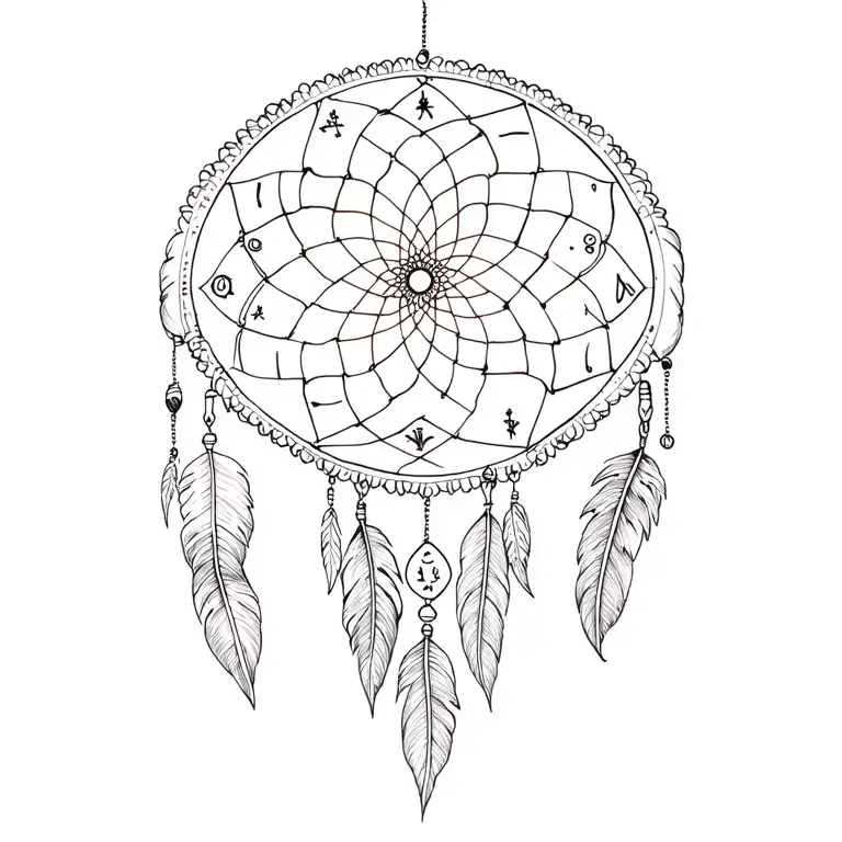 Aries And Cancer Zodiac Dreamcatcher Mandala
