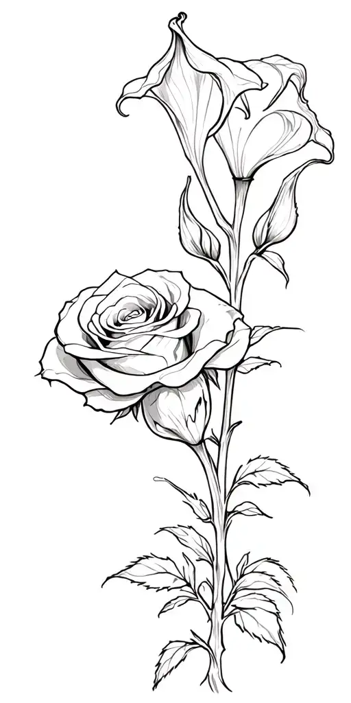 Hearts Skulls Roses Cala Lily Growing